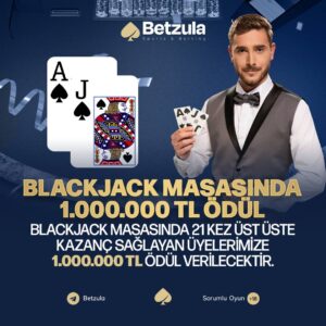 Betzula Blackjack 1.000.000 TL ödül